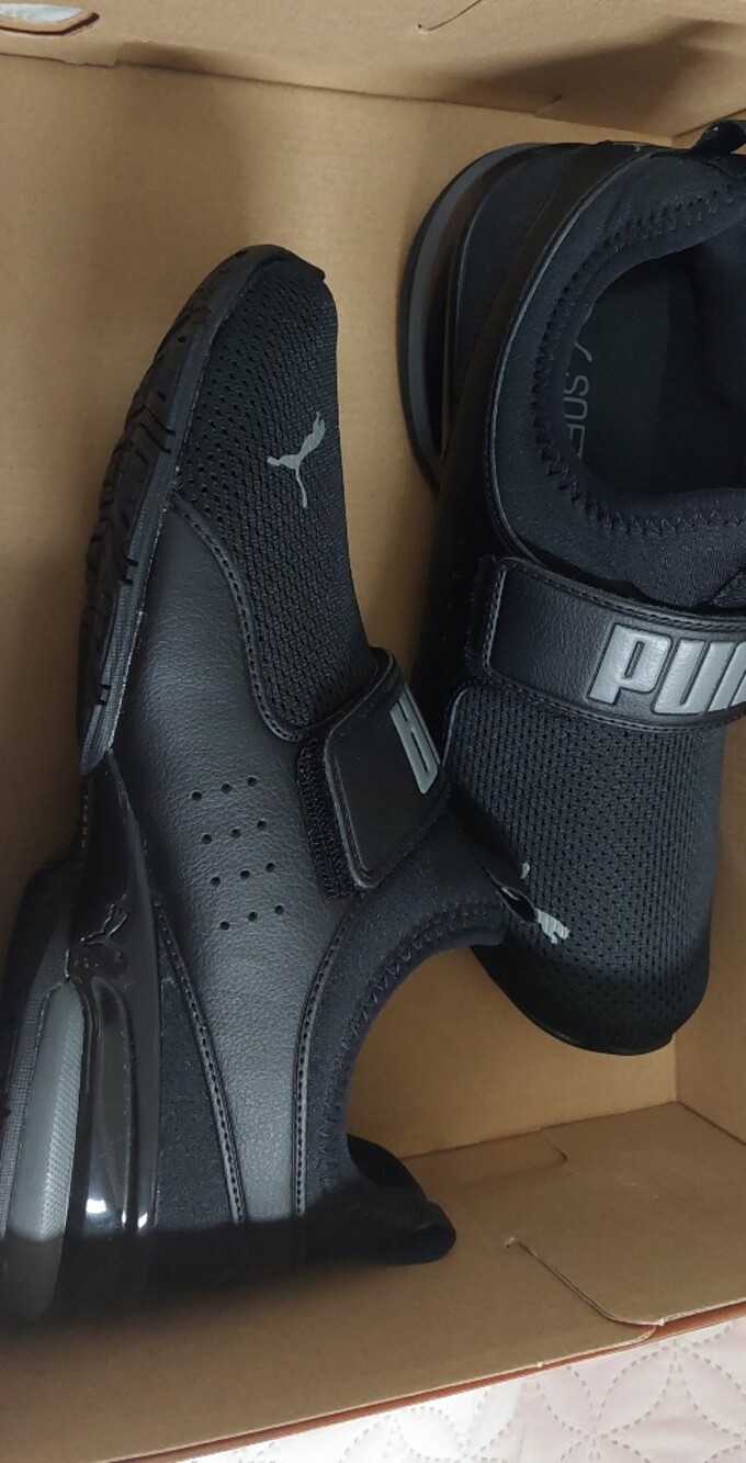 PUMA SoftFoam Black Slip-On Athletic Shoes JUNIOR - Picture 9 of 9